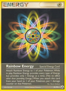 Rainbow Energy - Legend Maker (LM) #81/92 - Rare Pokémon Trading Card