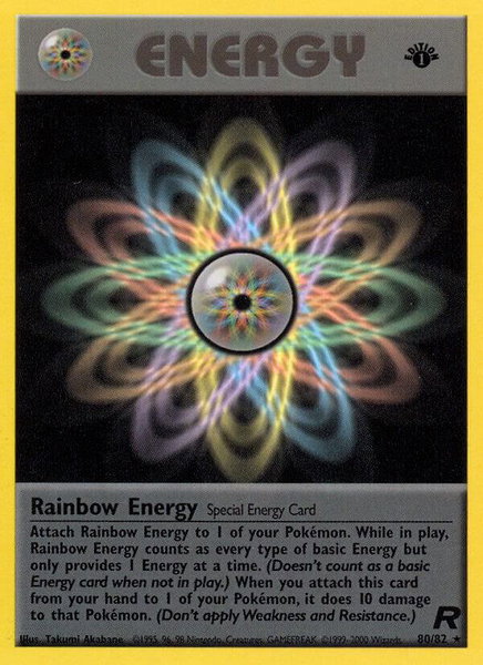 Rainbow Energy (80) - Team Rocket Pokémon trading card