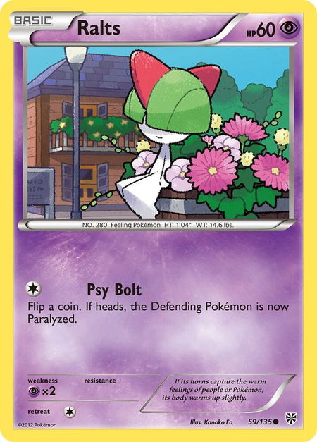 Ralts - Plasma Storm Pokémon trading card