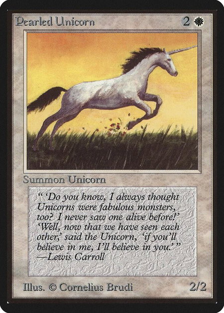Pearled Unicorn - Beta Edition Magic: The Gathering trading card