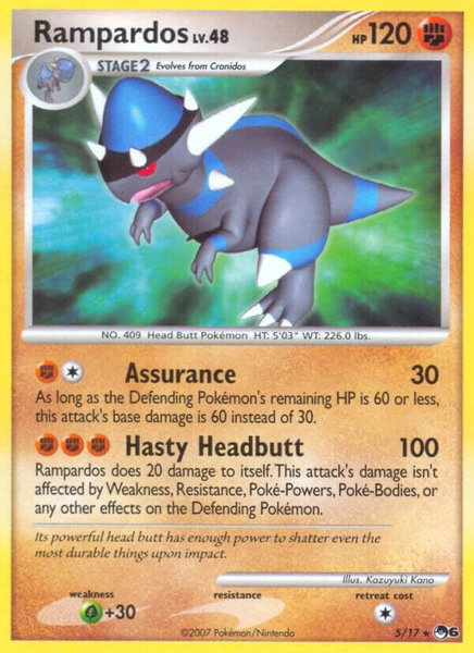 Rampardos - POP Series 6 Pokémon trading card