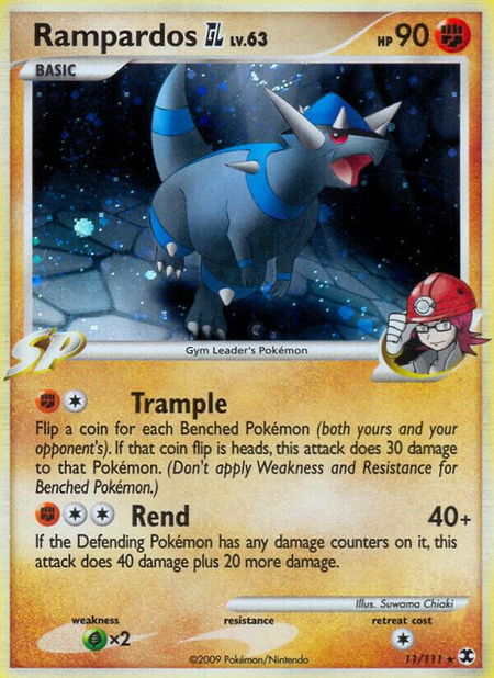 Rampardos GL trading card from Rising Rivals Rampardos GL - Rising Rivals Pokémon trading card