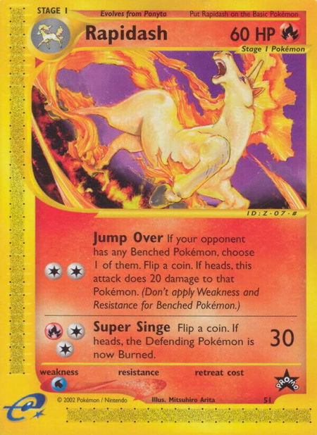 Rapidash (51) - WoTC Promo Pokémon trading card
