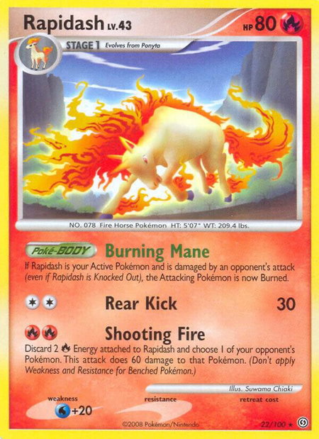 Rapidash - Stormfront Pokémon trading card