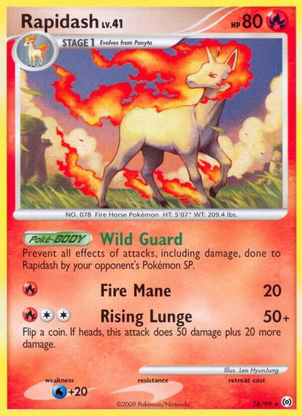 Rapidash (28) trading card from Arceus Rapidash (28) - Arceus Pokémon trading card