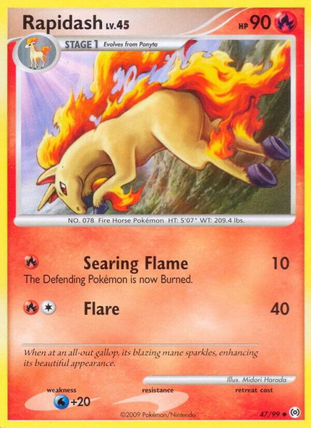 Rapidash (47) trading card from Arceus Rapidash (47) - Arceus Pokémon trading card