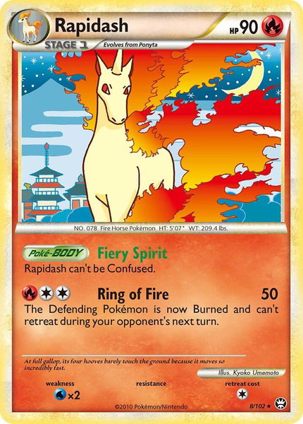 Rapidash - Triumphant Pokémon trading card