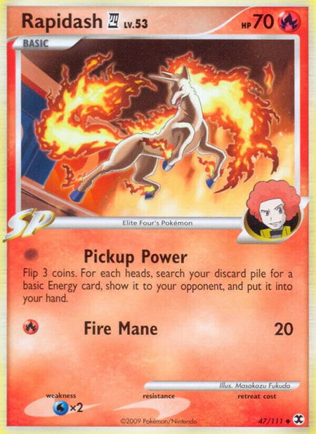 Rapidash E4 - Rising Rivals Pokémon trading card
