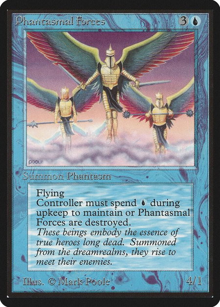 Phantasmal Forces - Beta Edition Magic: The Gathering trading card