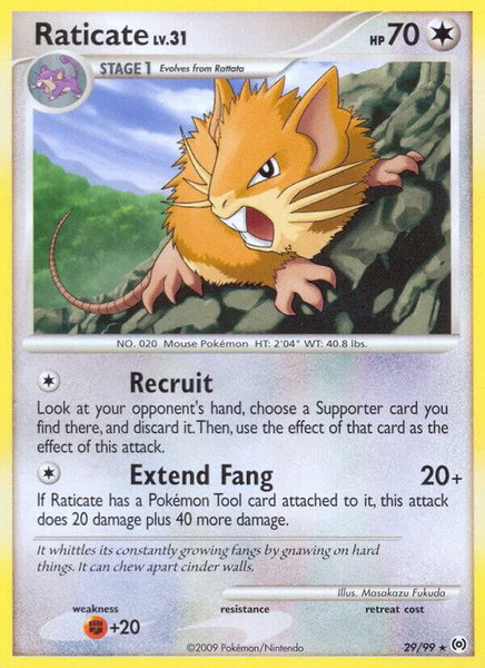 Raticate trading card from Arceus Raticate - Arceus Pokémon trading card