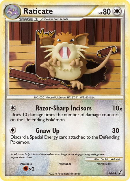 Raticate - Undaunted Pokémon trading card