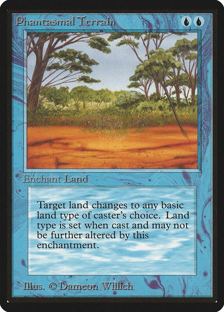 Phantasmal Terrain - Beta Edition Magic: The Gathering trading card