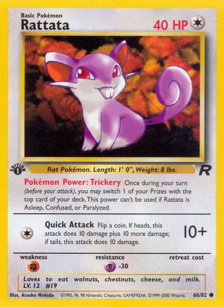 Rattata - Team Rocket Pokémon trading card