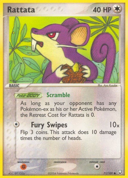 Rattata - 071/109 - Team Rocket Returns Pokémon trading card