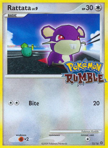 Rattata trading card from Rumble Rattata - Rumble Pokémon trading card