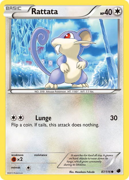 Rattata - Plasma Freeze Pokémon trading card