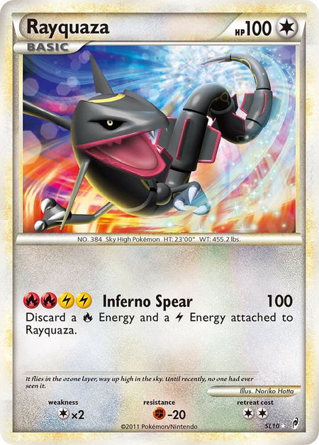 Rayquaza (Shiny) trading card from Call of Legends Rayquaza (Shiny) - Call of Legends Pokémon trading card