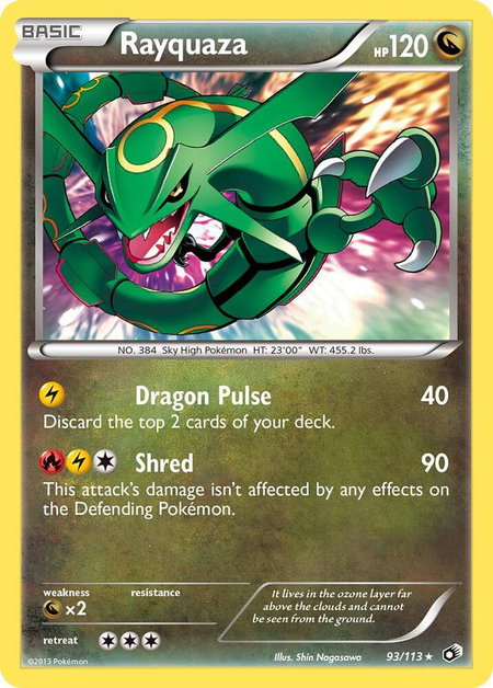 Rayquaza trading card from Legendary Treasures Rayquaza - Legendary Treasures Pokémon trading card
