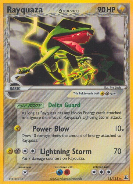Rayquaza (Delta Species) trading card from Delta Species Rayquaza (Delta Species) - Delta Species Pokémon trading card