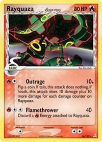 Rayquaza - 026/110 (Delta Species) - Holon Phantoms (HP) #26/110 - Rare Pokémon Trading Card