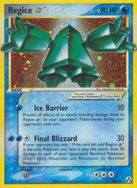 Regice Star - Legend Maker Pokémon trading card