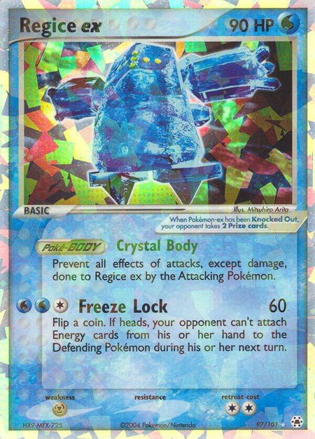 Regice ex - Hidden Legends Pokémon trading card