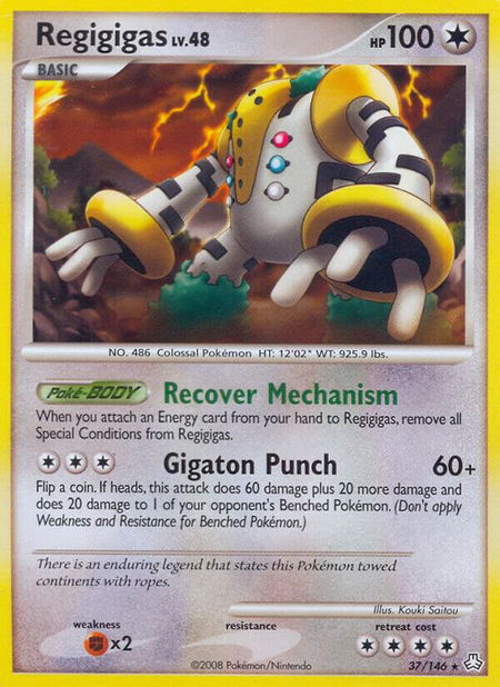 Regigigas (37) - Legends Awakened Pokémon trading card