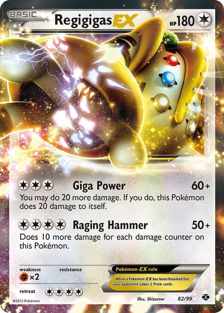 Regigigas EX - Next Destinies Pokémon trading card