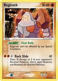 Regirock trading card from Holon Phantoms Regirock - Holon Phantoms Pokémon trading card