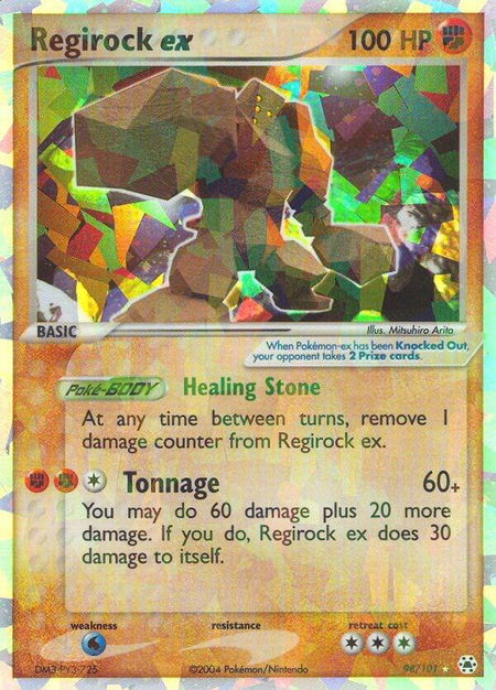 Regirock ex - Hidden Legends Pokémon trading card