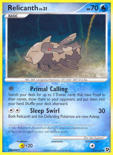 Relicanth - Great Encounters Pokémon trading card