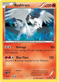 Reshiram - Next Destinies (NXD) #21/99 - Rare Pokémon Trading Card