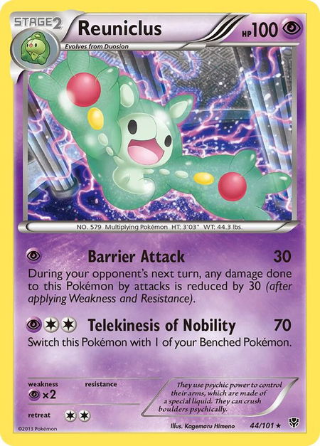 Reuniclus - Plasma Blast Pokémon trading card