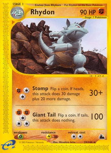 Rhydon (29) - Skyridge (SK) #029/144 - Rare Pokémon Trading Card