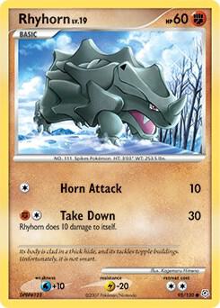 Rhyhorn - Diamond and Pearl Pokémon trading card