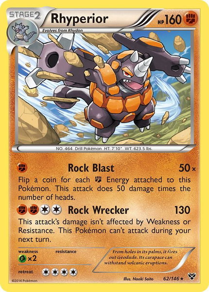 Rhyperior - XY Base Set Pokémon trading card
