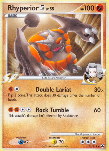 Rhyperior E4 - Rising Rivals Pokémon trading card