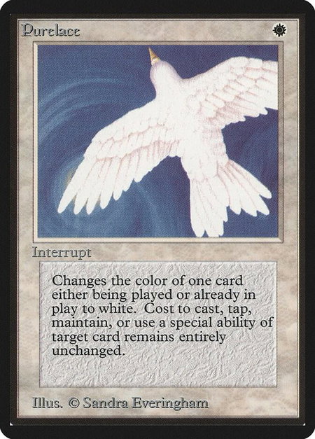 Purelace trading card from Beta Edition Purelace - Beta Edition Magic: The Gathering trading card