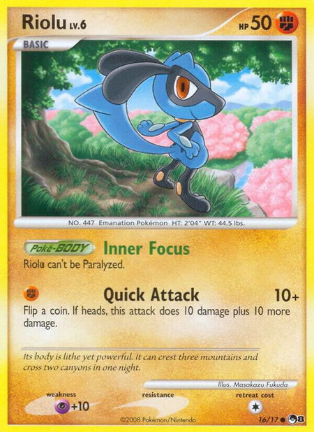 Riolu - POP Series 8 Pokémon trading card