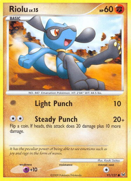 Riolu - Platinum Pokémon trading card