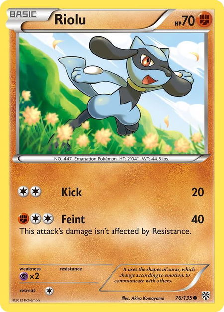 Riolu (76) - Plasma Storm Pokémon trading card
