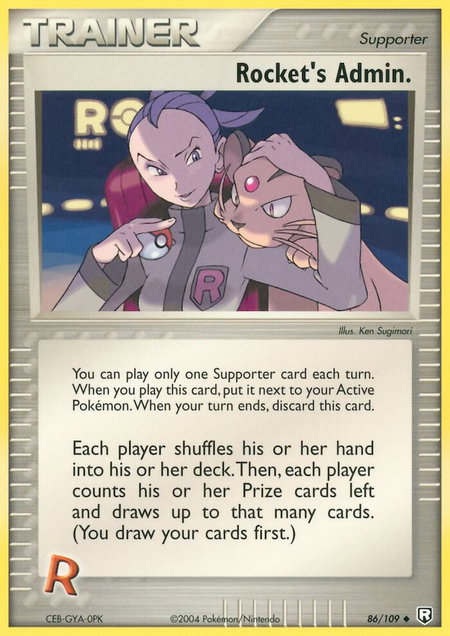 Rocket's Admin. - Team Rocket Returns Pokémon trading card