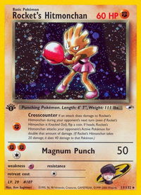 Rocket's Hitmonchan - Gym Heroes (G1) #011/132 - Holo Rare Pokémon Trading Card
