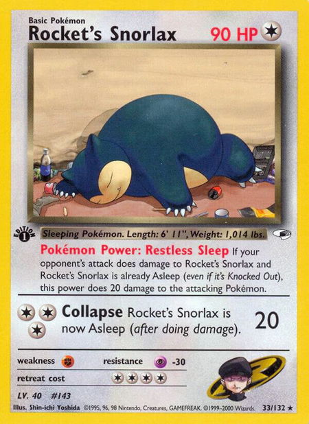Rocket's Snorlax - Gym Heroes Pokémon trading card