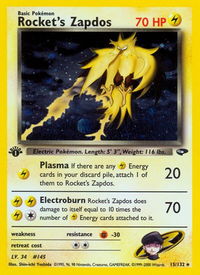 Rocket's Zapdos - Gym Challenge (G2) #015/132 - Holo Rare Pokémon Trading Card