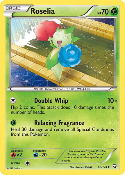 Roselia (12) - Dragons Exalted Pokémon trading card
