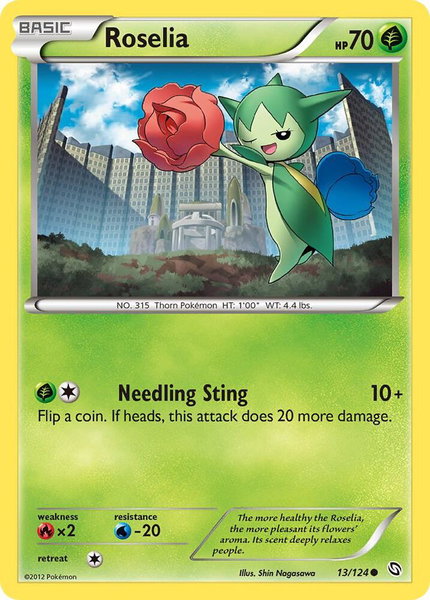 Roselia (13) - Dragons Exalted Pokémon trading card