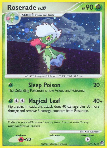 Roserade - Secret Wonders Pokémon trading card
