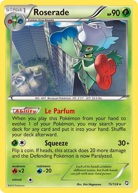 Roserade (15) - Dragons Exalted Pokémon trading card