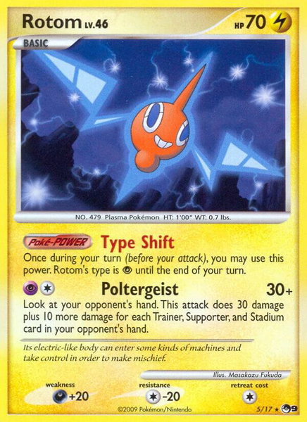 Rotom trading card from POP Series 9 Rotom - POP Series 9 Pokémon trading card